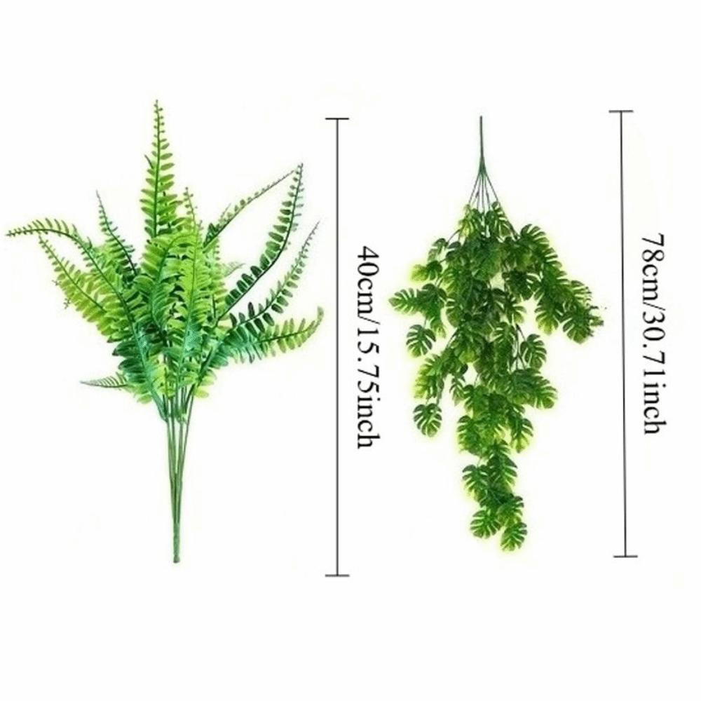 Plastic Artificial Hanging Monstera Vine UV Resistant Trailing Greenery Vine Balcony