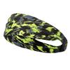 Polyurethane Fiber Green Printed Yoga Hair Band Quick Dry Outdoor Sports Fitness Headband for
