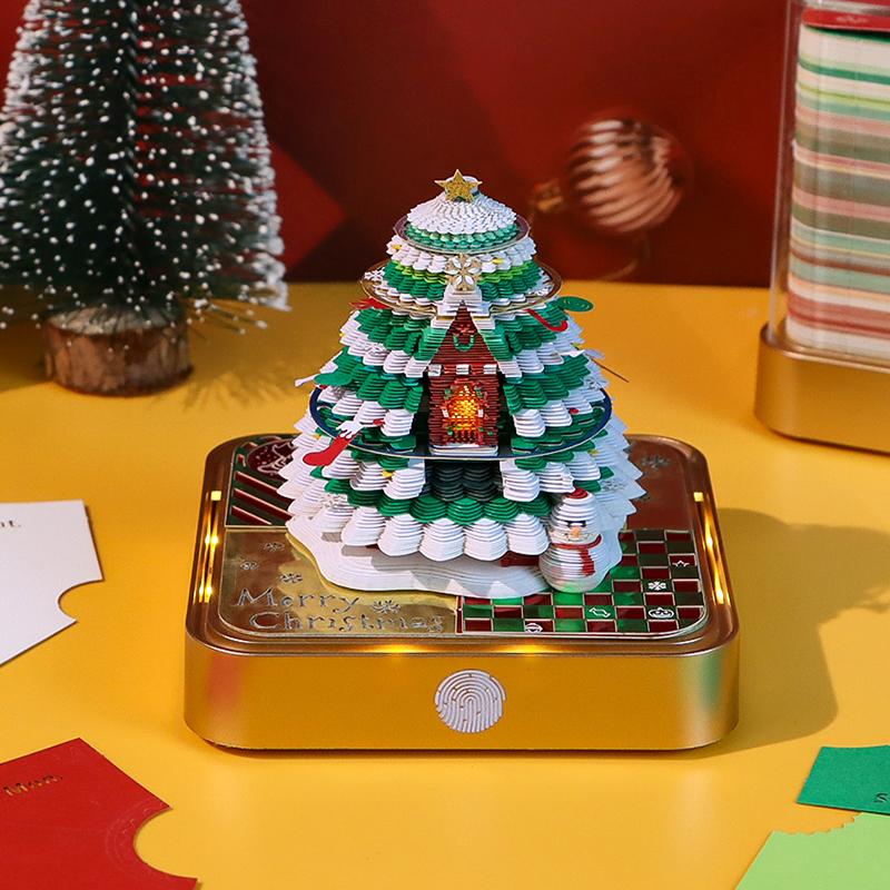 2026 Calendar Custom 3D Memo Pad Christmas Tree Loose Leaf Sticky Notes DlY Paper Art Notepad Christmas Gift Items for Kids