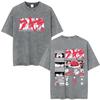 Anime Akira Vintage Washed T Shirts 90s Japanese Manga Shotaro Kaneda Tshirt Men Women Clothing Oversized Tshirts Streetwear