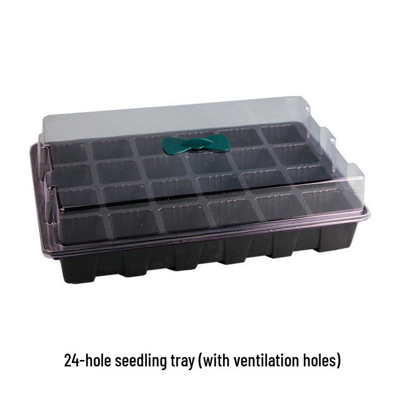 Seedling Tray Set: 12/24 Hole Three-Piece Seedling Box & Flower Pot Supplies.