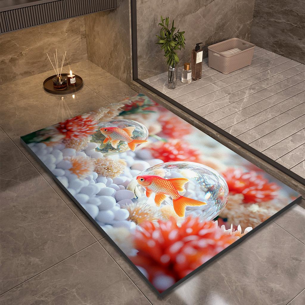 Коврик для ванной комнаты с цветком, нескользящие коврики для ног, впитывающие, быстросохнущие, коврики для душа, коврики для туалета, коврики для двери, моющиеся