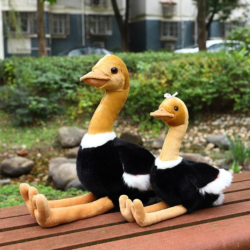 Hot 1pc 40cm/50cm Simulation Ostrich Plush Toy Stuffed Lifelike Animal Doll Soft Bird Pillow Cute Gift For Kids Girl