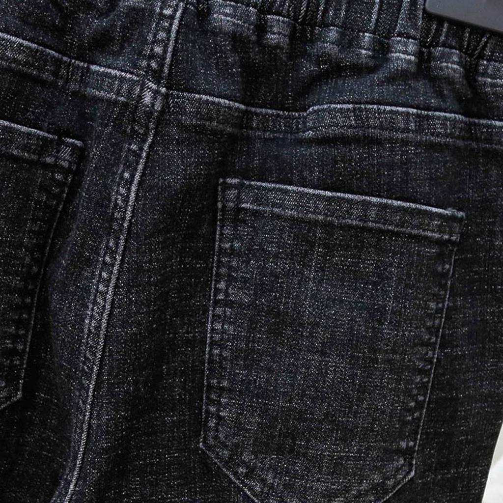 Женские брюки большого размера, эластичные джинсы, свободные полуэластичные брюки