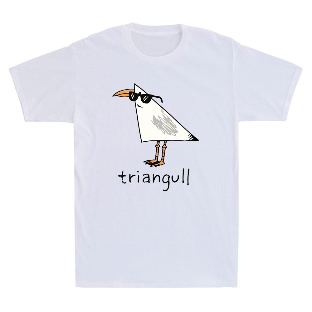 Triangull Triangle Seagull Funny Geometric Triangle Bird Graphic Men's T-Shirt