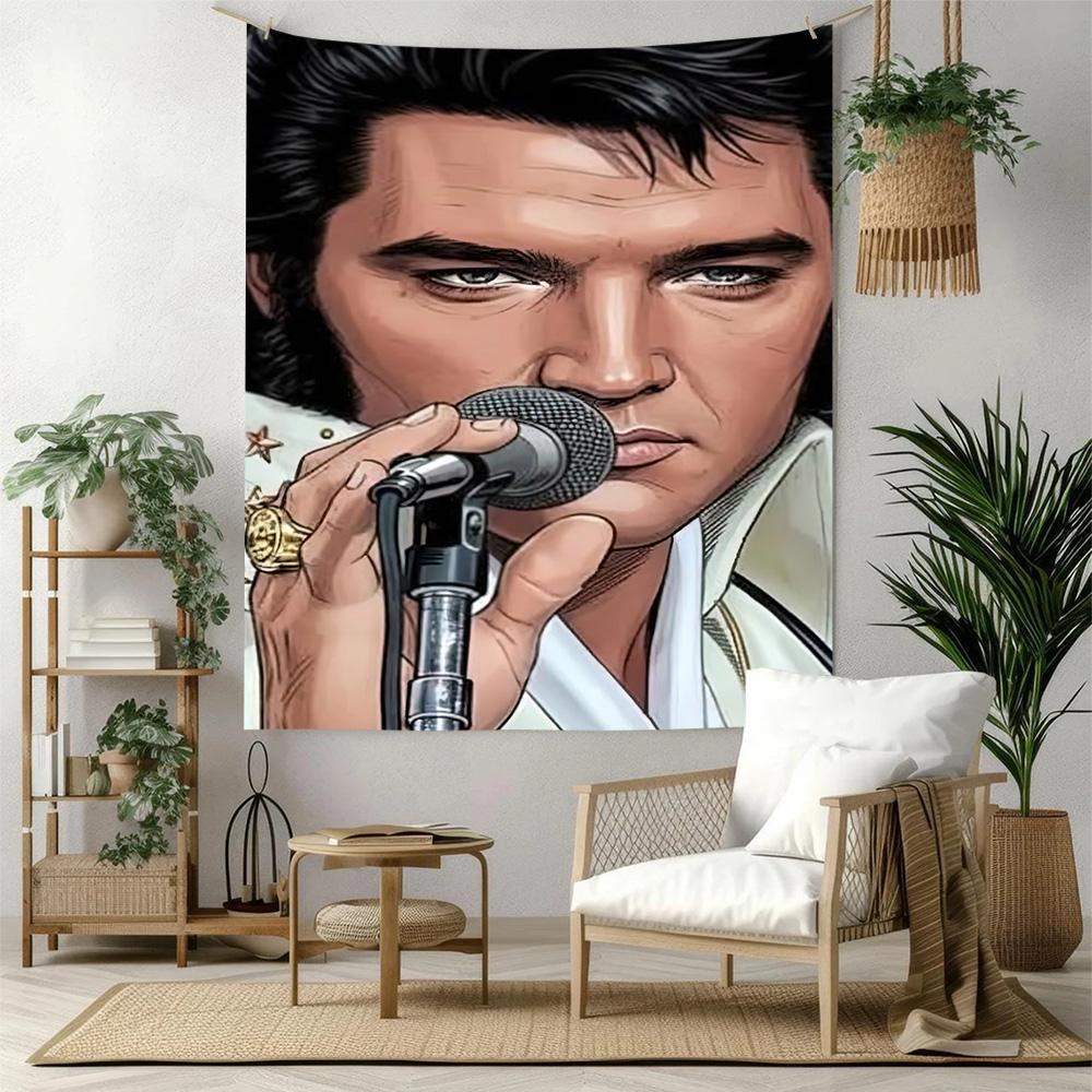 Elvis Wall Decor Tapestry Art For Pet Memorial Birthdaywedding Party Backdrop Family Gift