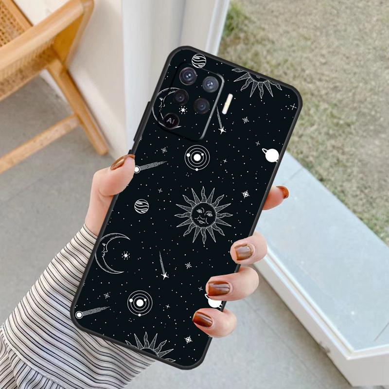 Чехол 'Солнце, Луна и Звезды' для Oppo A18 A78 A98 A38 A58 A60 A80 A40 A96 A76 A16 A94 A74 A54 A15 A17 A57 A77 A5 Pro