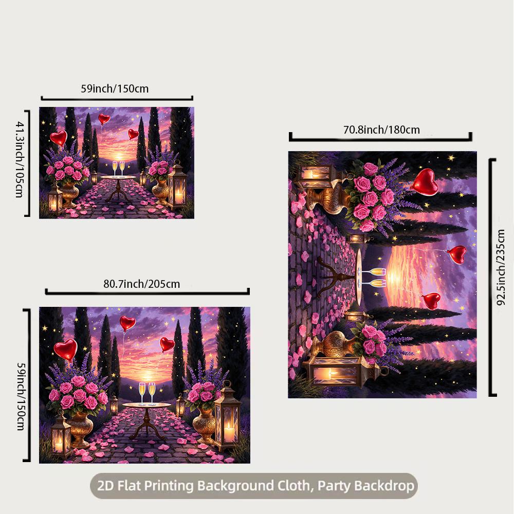 2D plane 1 piece with vibrant colors creating a romantic atmosphere. Background banner suitable for living room.