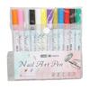 Набор из 12 цветных ручек для дизайна ногтей, ручка для рисования граффити, маникюрные инструменты для рисования своими руками