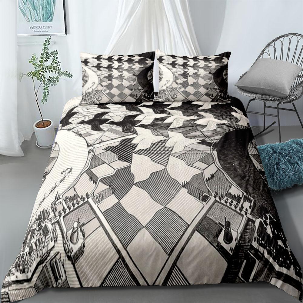 Комплект пододеяльника Эшер UK Односпальный Двуспальный Королевский US Полуторный Двуспальный Кинг-сайз pkm Комплект постельного белья