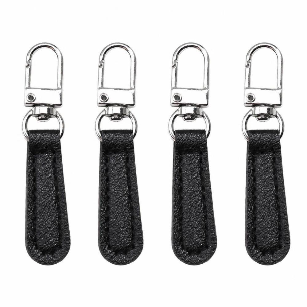 4pcs/set Small Zipper Pull PU Leather Zipper Fasteners New Zipper Tab Bags Luggage Purses Backpacks