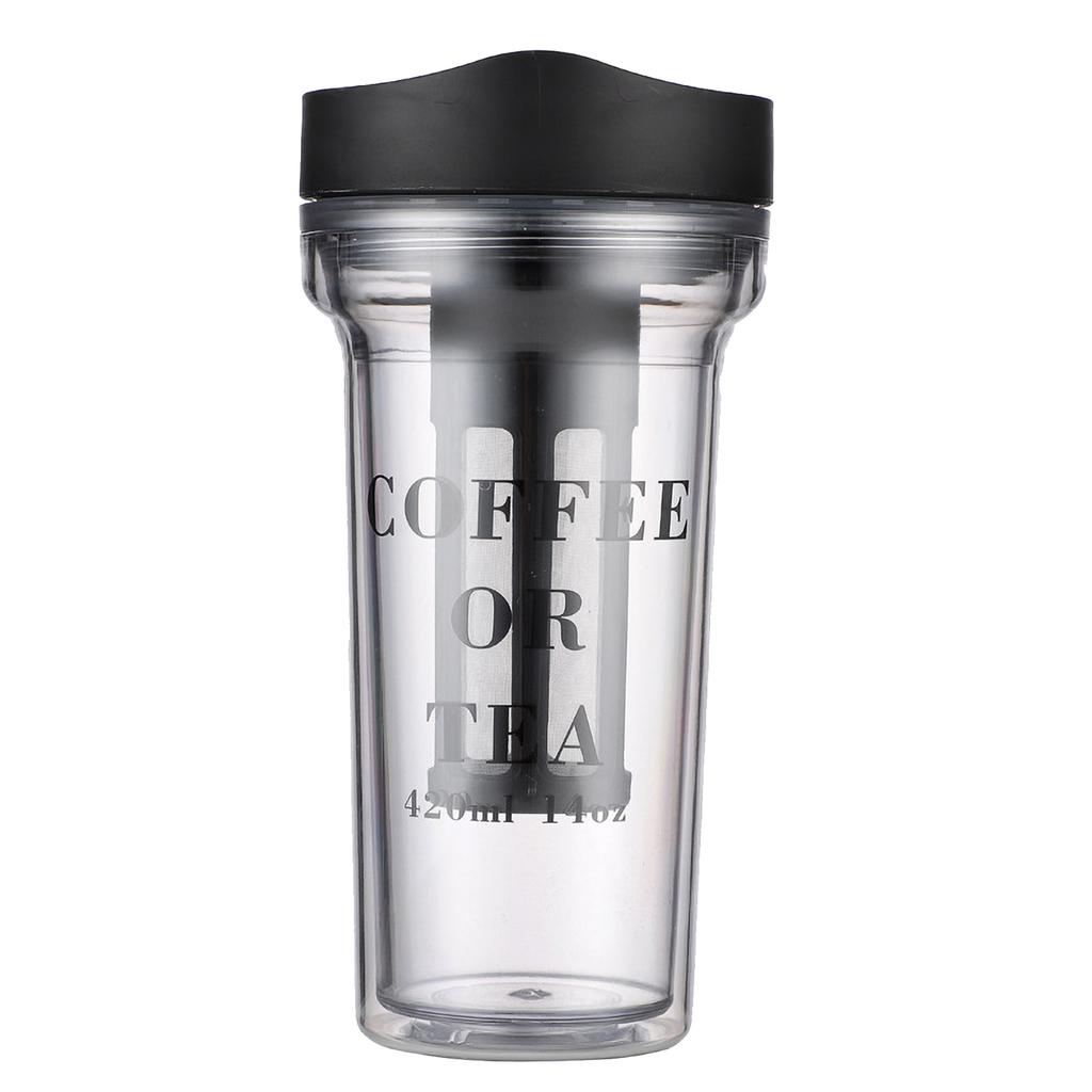 Cold Brew Cup Portable Cold Brew Coffee Maker Cold Brew Coffee Tea Airtight Bottle Iced Coffee Cup with Lid Stainless