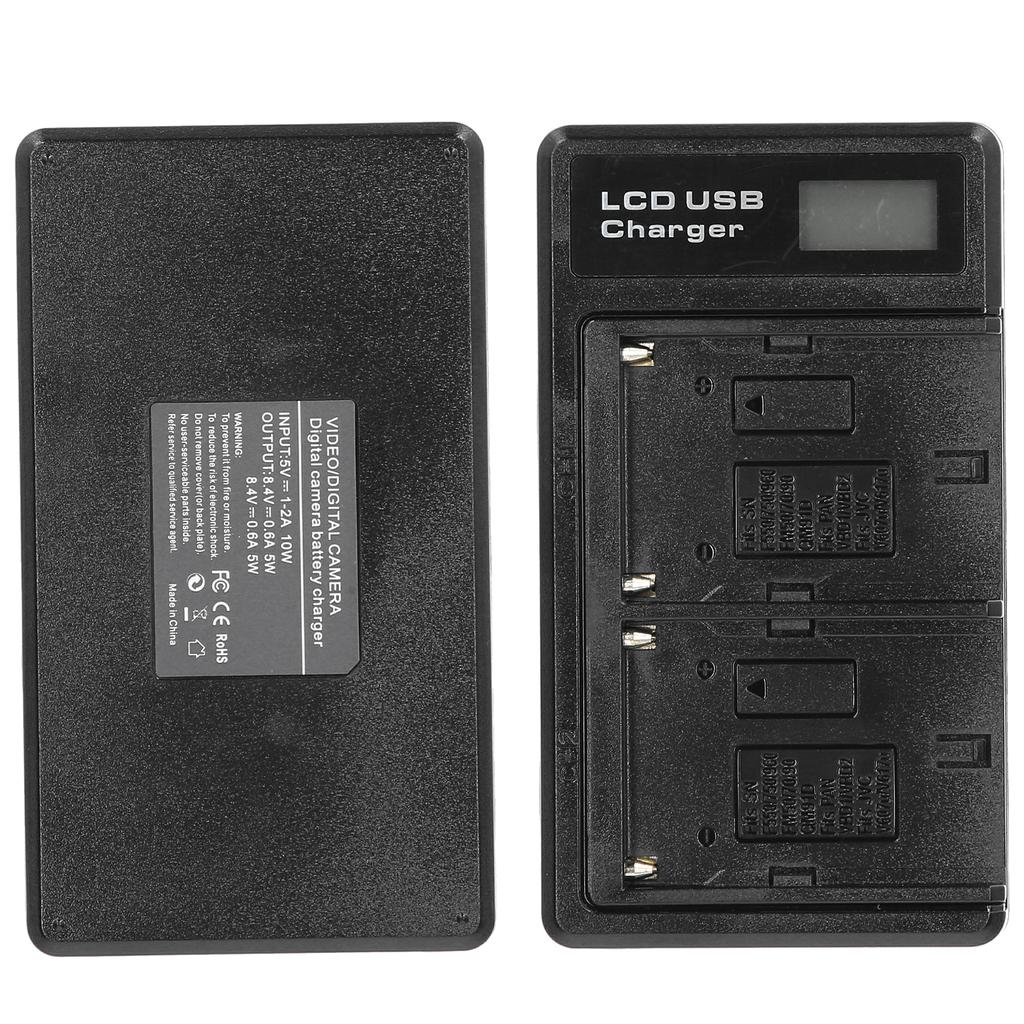 ЖК-дисплей Экран Литиевая батарея Двойное зарядное устройство USB Зарядная база для NPF550