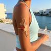 Vintage Arm Cuff Floral Open Arm Bangle Exquisite Arm Ring  Party