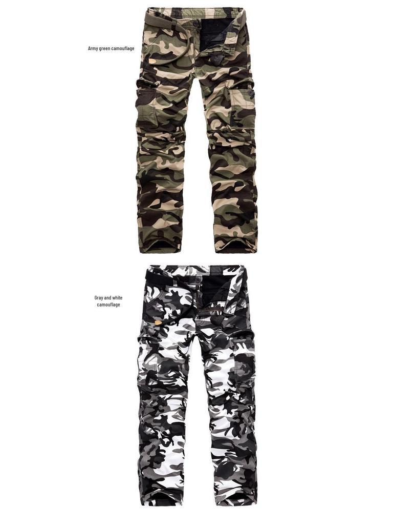Мужские брюки карго камуфляжной расцветки на флисовой подкладке - Теплые зимние брюки для активного отдыха
