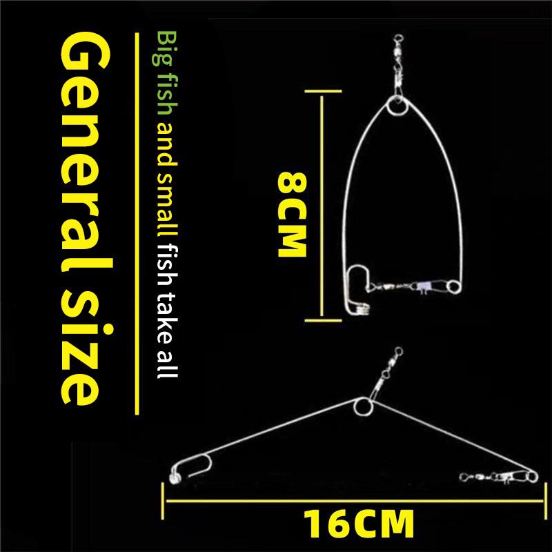 1pc Stainless Steel Spring Fishhook Bait Catch Automatic Fishing Hook Ejection Catapult Full Speed Fishing Accessories