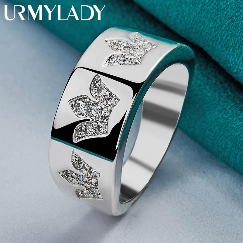 Кольцо из стерлингового серебра 925 пробы с цирконом 7 8 9 10 для женщин, очаровательные ювелирные изделия