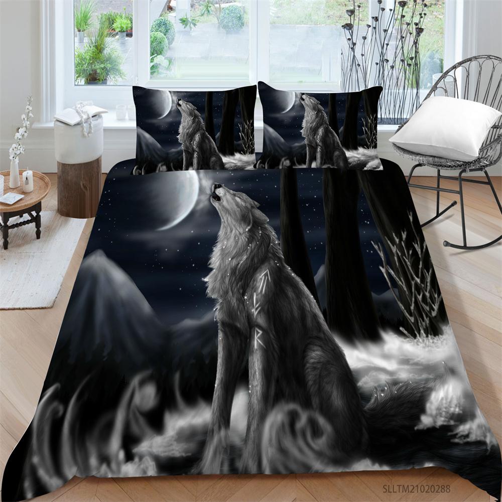 Bedding Cover Sets Wolf Print Quilt Cover 3D King Size Bedding Soft Home Textiles Children Teen Duvet Cover