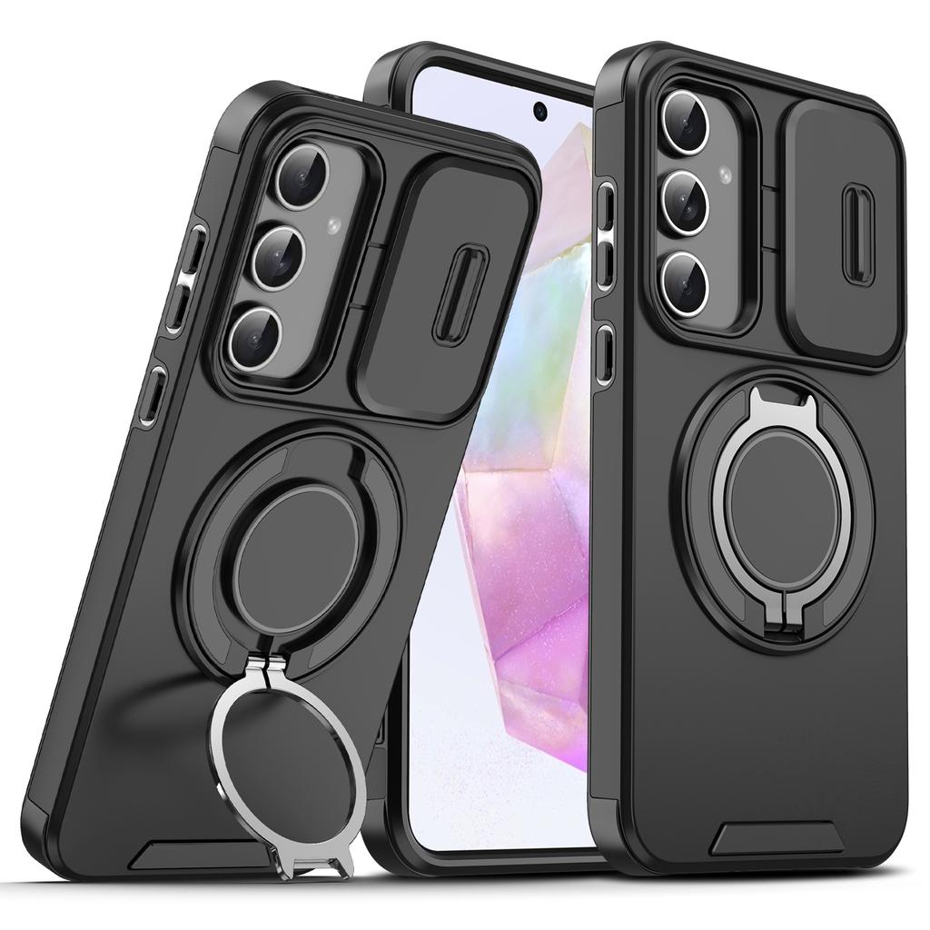 Для Samsung Galaxy A55 A54 A35 A25 A23 A15 A14 A13 A05 A04S A05S Вращающийся на 360 градусов Магнитный Держатель Защита Камеры Чехол для Телефона