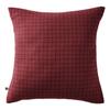 Pillowcase Woven-dyed Small Squares Deco "Gaïa Mix" 60 X 60 Cm &; 50 X 70 Cm "Cotton Gauze" - Gaïa Mix Wine Lees - 60 X 60