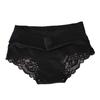 Женские трусы средней талии с кружевной отделкой, закрывающие ягодицы, бесшовные однотонные эластичные трусики