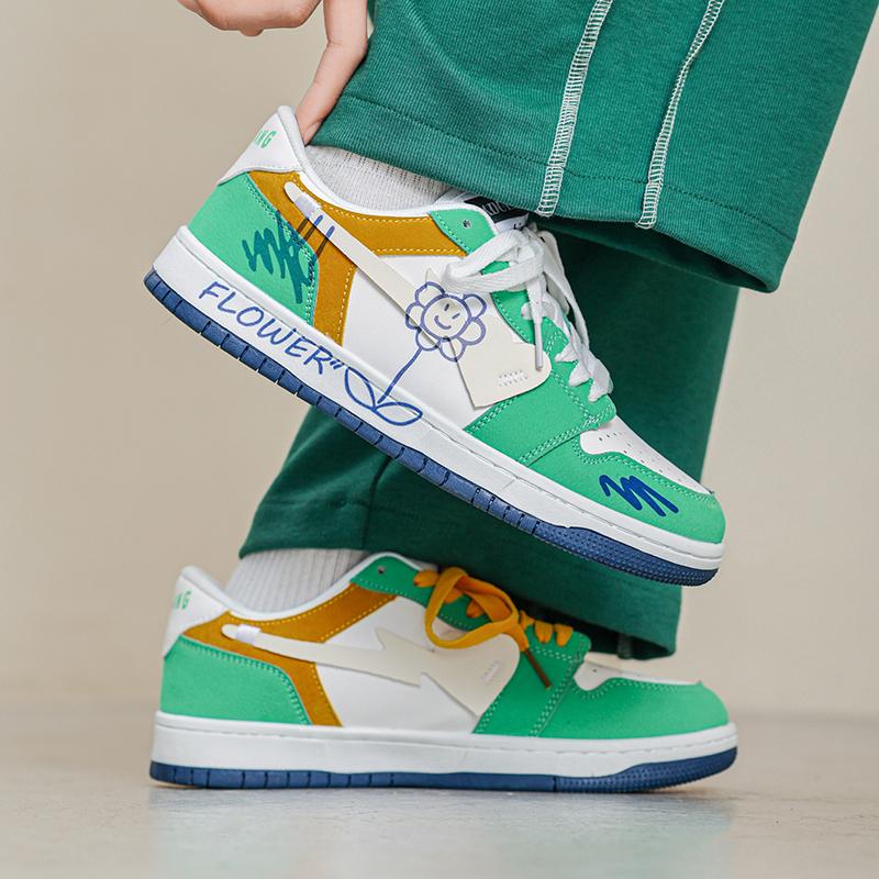 2024 Небольшая партия оригинального дизайна Sense Star Board Shoes Мужская весенняя дышащая повседневная спортивная универсальная немецкая тренировочная модная обувь на толстой подошве