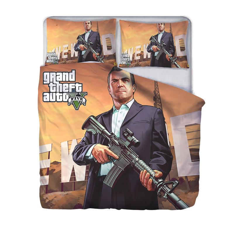 Горячий комплект постельного белья Grand Theft Auto 3d с изображением популярных игр, пододеяльники, наволочки, постельное белье Twin Queen King Size