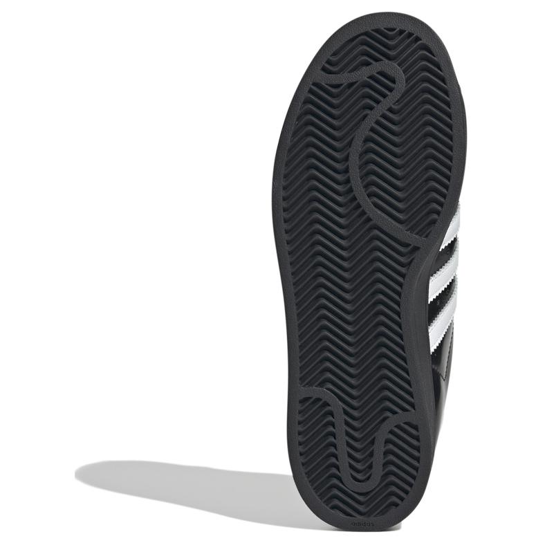 adidas Superstar 2 черные белые лакированные женские кроссовки Core-Black Cloud-White JH7756