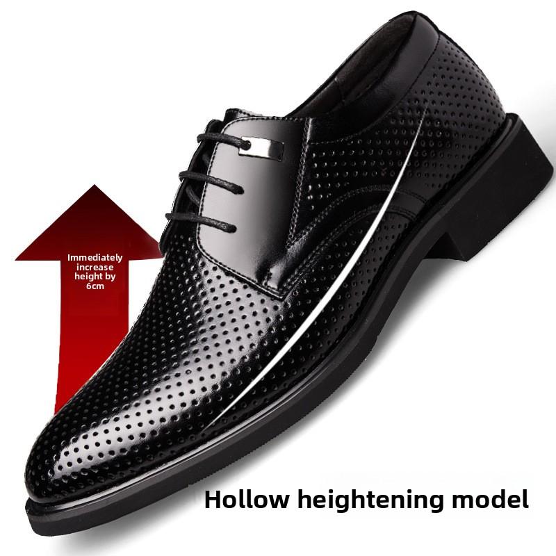 Модная Роскошная Мужская Обувь Летняя Перфорированная Повседневная Обувь Мужские Дышащие Сандалии Классические Деловые Туфли Сандалии Повседневная Кожаная Обувь