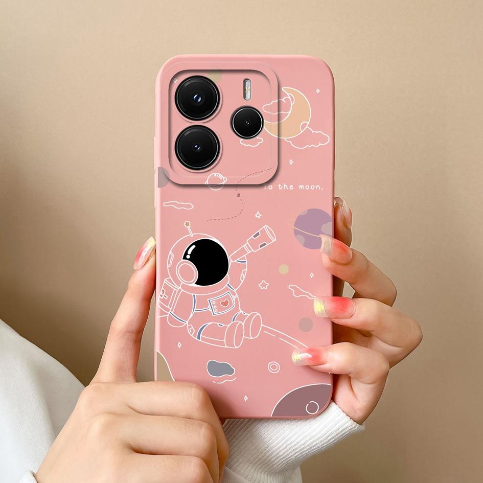 New Case For Redmi Note 11 11S 11E 11T 14 14S 12 12S 12R 12Turbo Pro Plus 4G 5G Fashion Astronaut Pattern Slim Silicone Anti Drop Shell For Redmi Capa