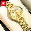 OLEVS 3650 Luxury Original Quartz Gold Watch for Women Waterproof Luminous Date Ladies Dress Wristwatch Elegant Female Watches
