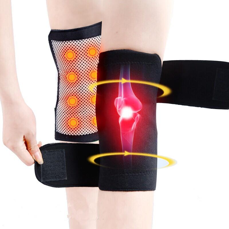 1 Pair Tourmaline Self Heating Knee Pad Magnetic Therapy Knee Support Brace Pain Relief Arthriti Knee Patella Massage Leg Warmer