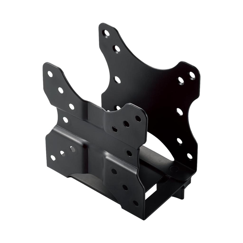 ELECOM VESA Mountable CPU Monitor VESA Black Multi-Holder Holder, Arm, Hole, Under-Desk Mountable, DPA-DPH01