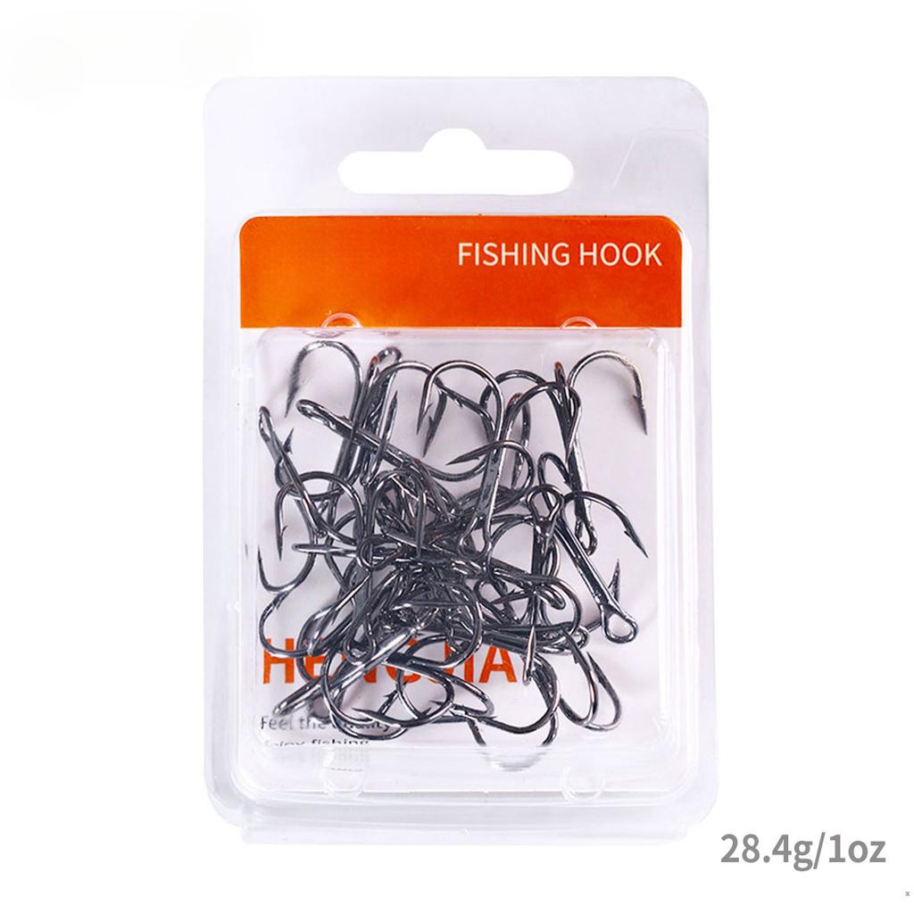 Тройной крючок якорь рыба сломанный гвоздь крючок в коробке черный высокоуглеродистый крючок 20 шт. приманка рыболовный крючок (20 шт/коробка)