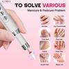 Upgraded Electric Nail Drill Cordless 12 Drill Bits 4000mAh Fast Charging Salon Grade Portable Manicure Pedicure Efficient Tool