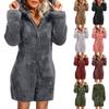 Women Long Sleeve Hooded Jumpsuit Pajamas Casual Winter Warm Rompe Sleepwear