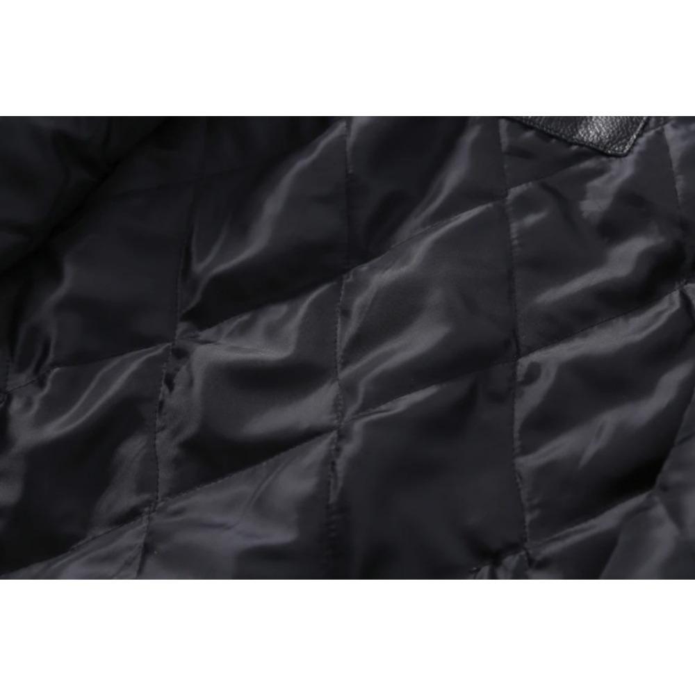 Китайский размер мужская куртка из натуральной кожи стеганые заплатки 100% коровья кожа и натуральный мех воротник летное пальто одежда летчика зимняя азиатский размер M613