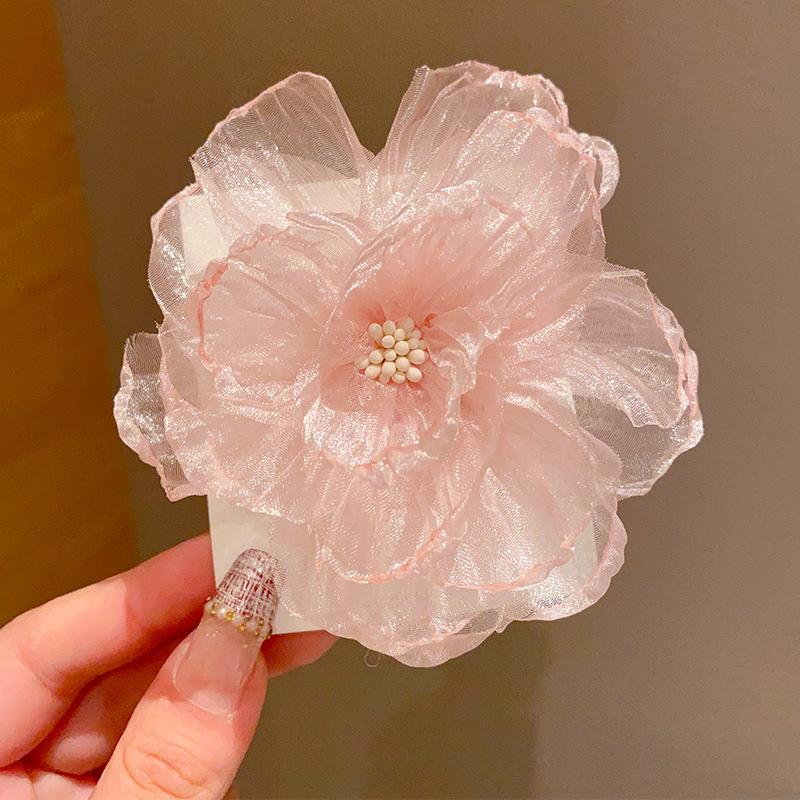 Children's Flower Hair Clip Super Fairy Beauty Little Girl Top Clip Summer Girl Clip Hair Ornament Baby Hair Clip