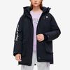 Fila Fusion Модная длинная пуховая куртка с принтом логотипа для женщин, верхняя одежда, глубокий черный T11W241917F-BK