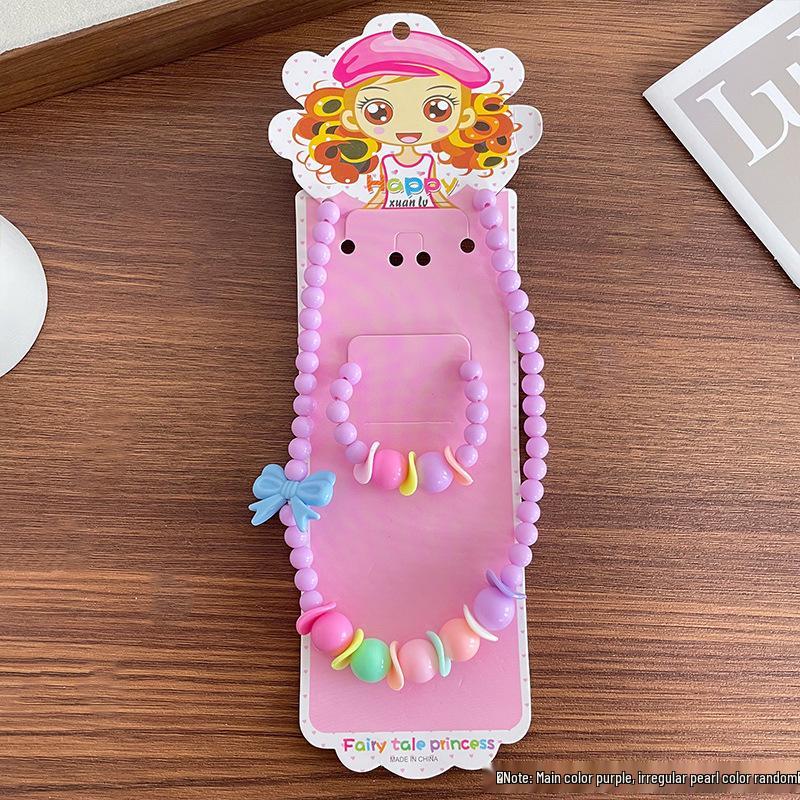 Детский милый мультяшный браслет-цепочка с подвесками-фруктами и Счастливым Драконом - Подарочная коробка на День Рождения