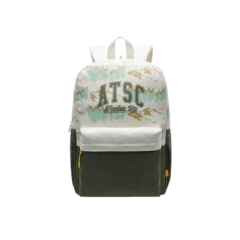New Anta Life Collection PU Backpack Regular Unisex Light Smoke Gray/Light Army Green 192448151-4