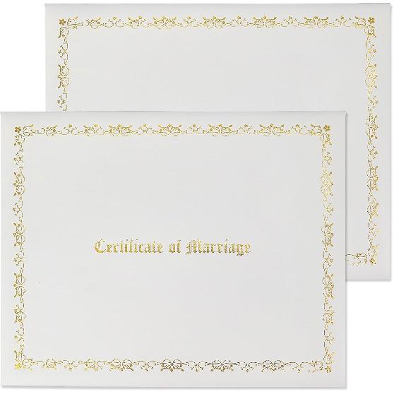 GraduationMall Обложка для свидетельства о браке 8,5"x 11" Папка для диплома с тиснением Мягкая обложка для диплома Белая