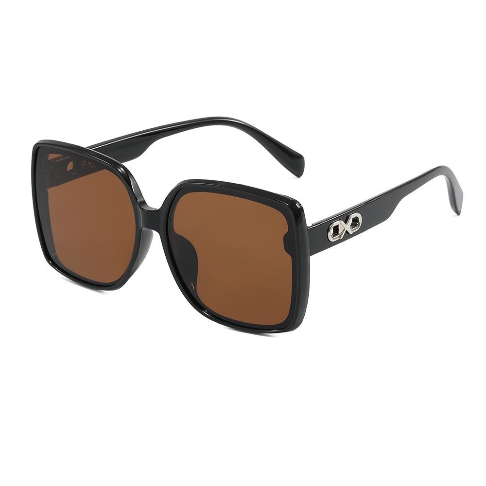 New fashion retro square large frame sunglasses ins Internet celebrity casual personality simple UV protection sunglasses