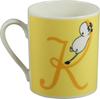 Moomin Initial Mug Gift 8x9cm Little Gift for Made in Lemon "K" Boxed, 320ml, Approx. Diameter, My, Moomin, Women, Birthday, Tableware, Japan, Yellow,
