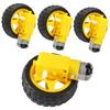 4PCS DC 3-6V Electric Motor with 4Pcs Plastic Tire Wheel Gear Motor DIY Kit Mini Smart RC Car Robot Tyres for Arduino Smart Car