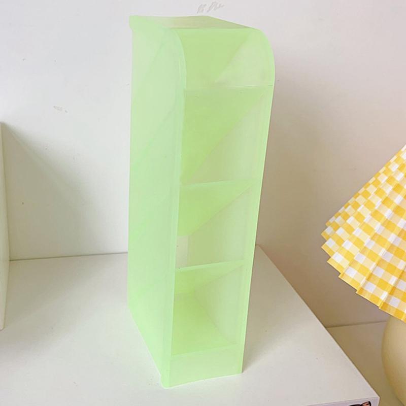 Kawaii Macaroon цветной держатель для ручек 4 планки настольный органайзер большой размер стол косметика ящик для хранения карандашей офисные школьные канцелярские принадлежности