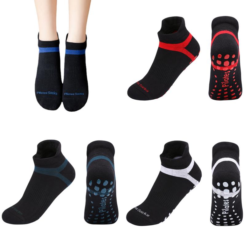 Носки для йоги для мужчин и женщин, профессиональные силиконовые нескользящие носки для пилатеса, большие размеры, для занятий в помещении, для фитнеса, занятий спортом, танцами, хлопковые носки