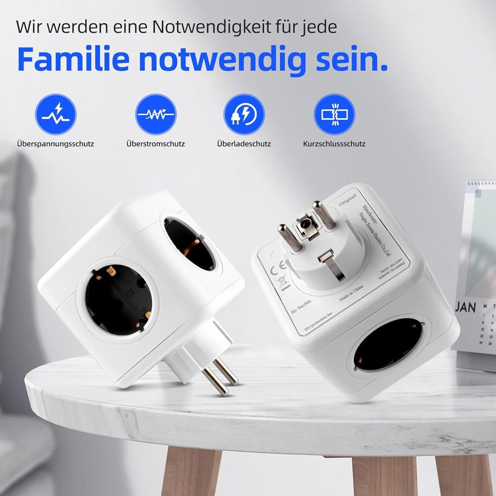 European Standard USB Rubik's Cube Socket Converter CE German Standard Household Compact Multifunctional Expansion Socket