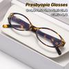 Exquisite Oval-Shaped Small Frame Sparkling Diamond Reading Glasses High-Definition Anti Blue Light Eyeglasses 0 To +4.0