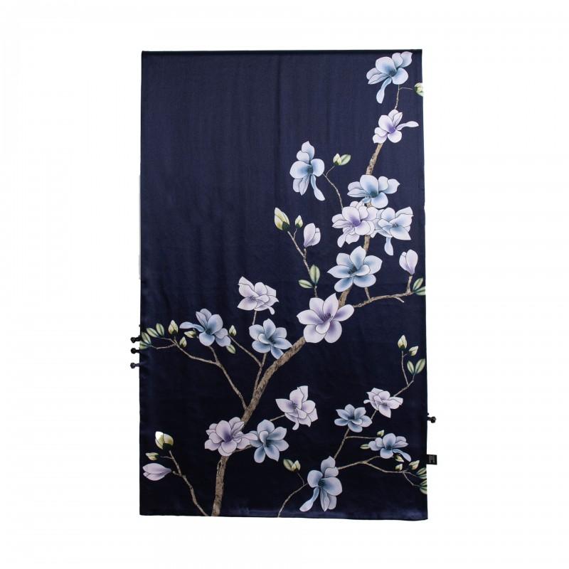 Mulberry Silk Long Scarf 2025 Vintage Floral Print Shawl Wedding Gift